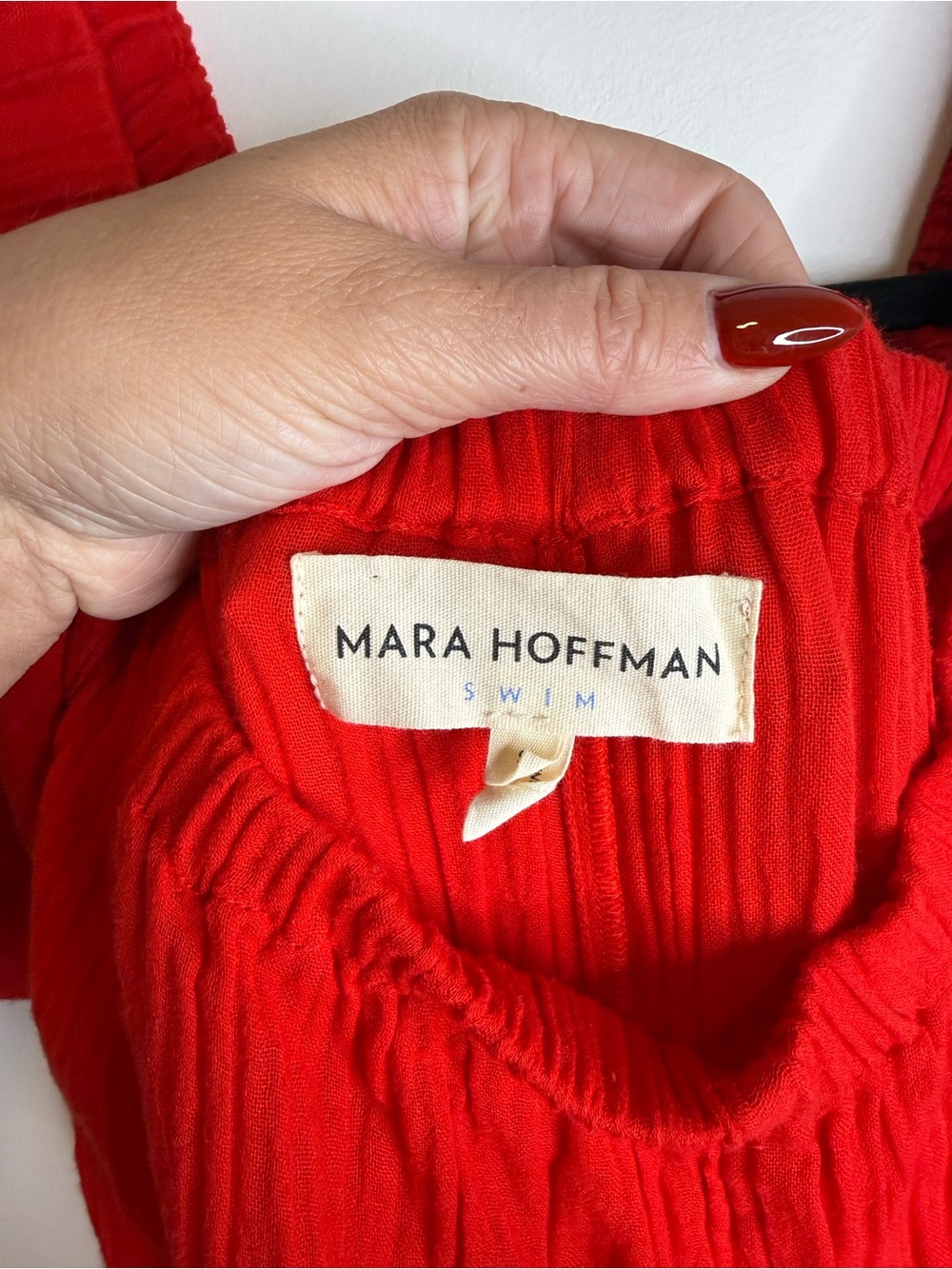 Mara Hoffman Swim red Blanche Wide Leg Jumpsuit Size Small - Picture 5 of 10